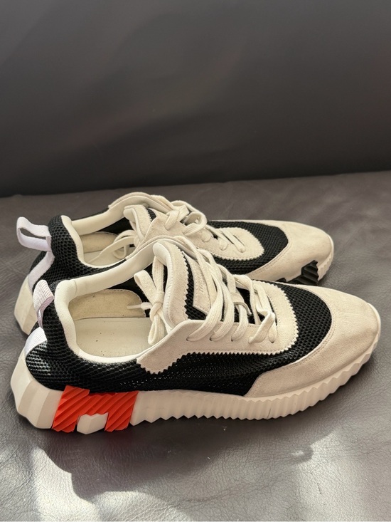 Hermes Shoes - Hermès Bouncing Sneaker Black & Cream Sneakers 38 Size